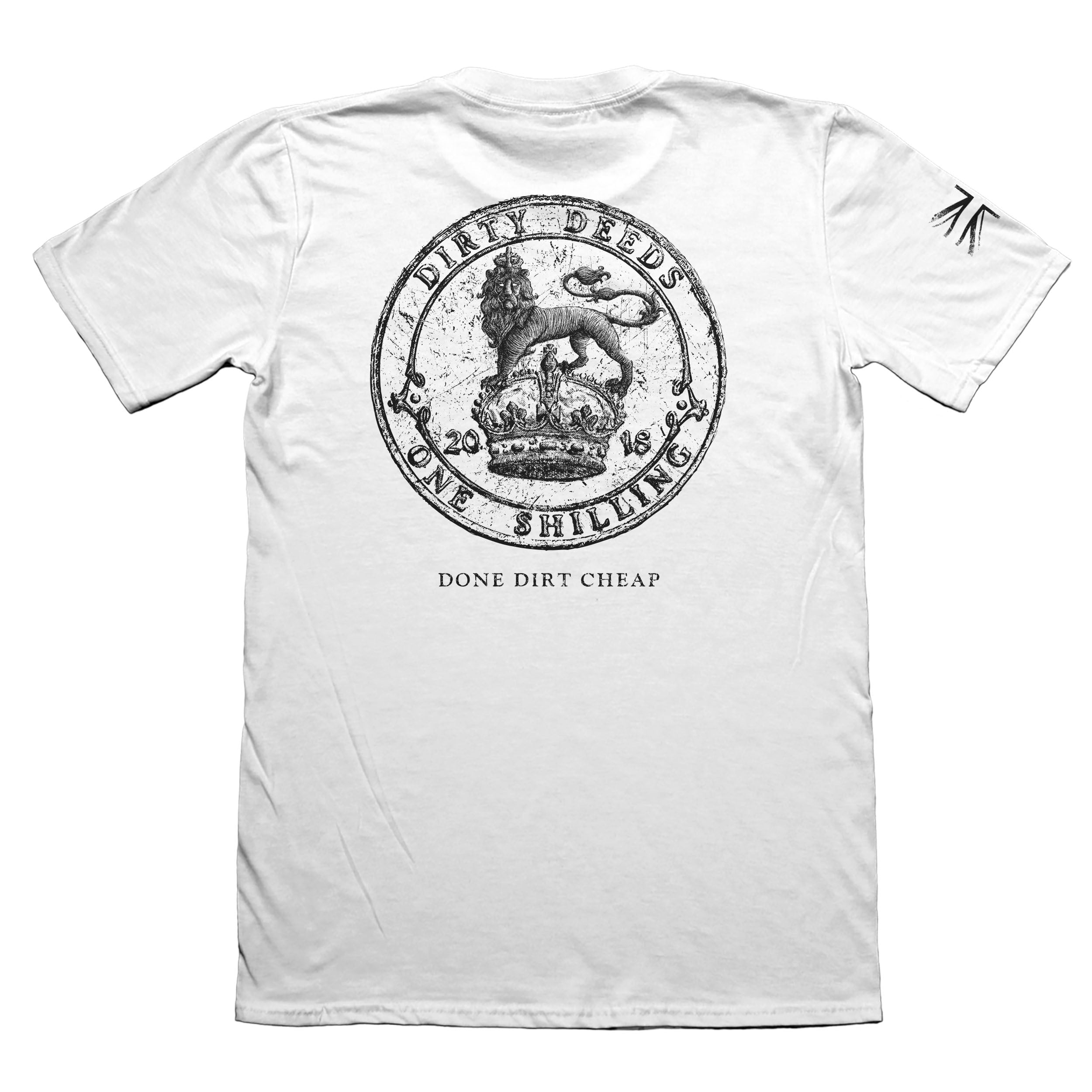 Dirty Deeds T shirt White HMG Clothing