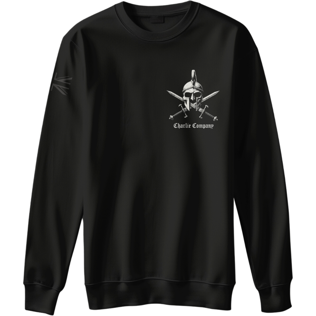 C Coy Sweatshirt 40 Commando Royal Marines graphic with Union Jack — veteran-owned British military apparel