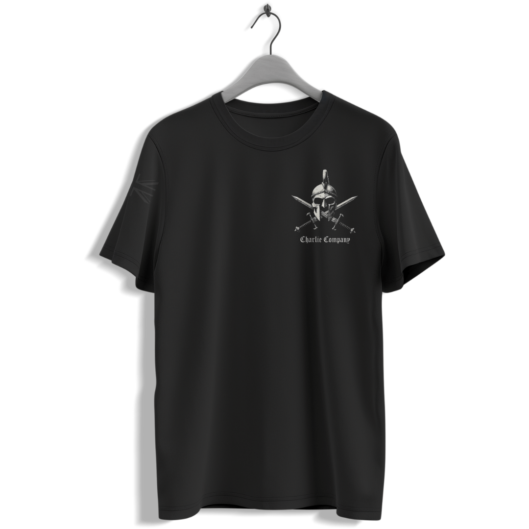 C Coy T-Shirt military tee with 40 Commando Royal Marines back graphic — veteran-owned British military apparel