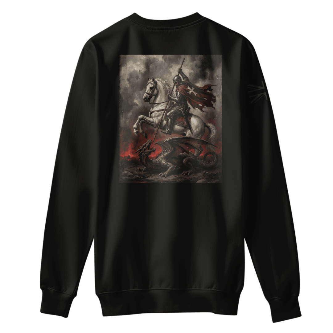 St George Sweatshirt British military sweatshirt dragon slayer graphic — veteran-owned British military apparel