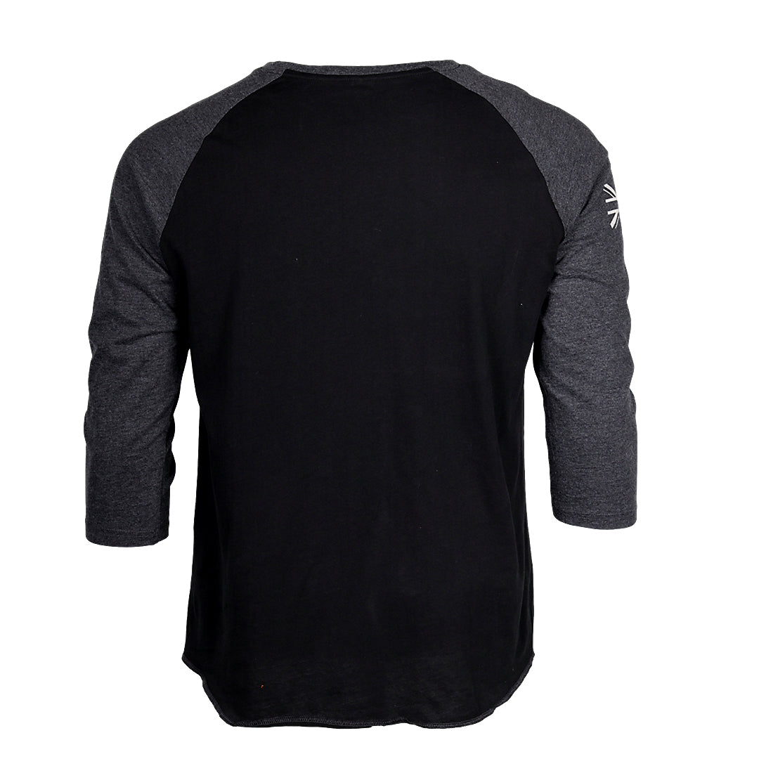 Back of HMG Baseball T-Shirt (Charcoal/Grey).